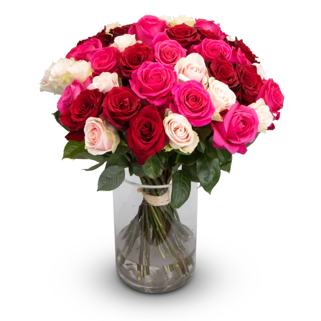 Kytice růžových růží